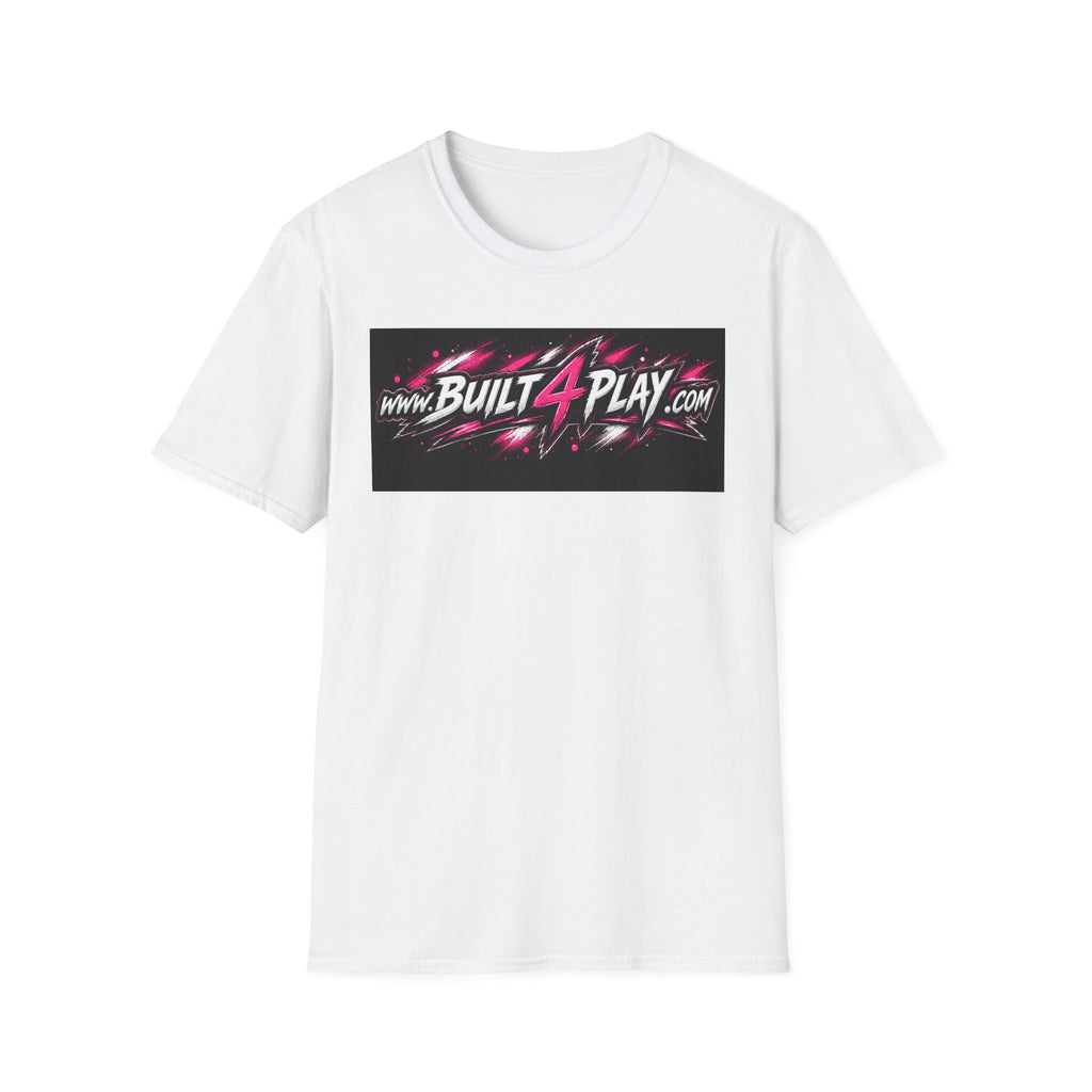 Built4Play Logo T-Shirt — Retro Pink Graphic Tee