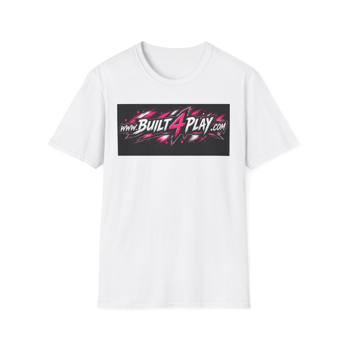 Built4Play Logo T-Shirt — Retro Pink Graphic Tee