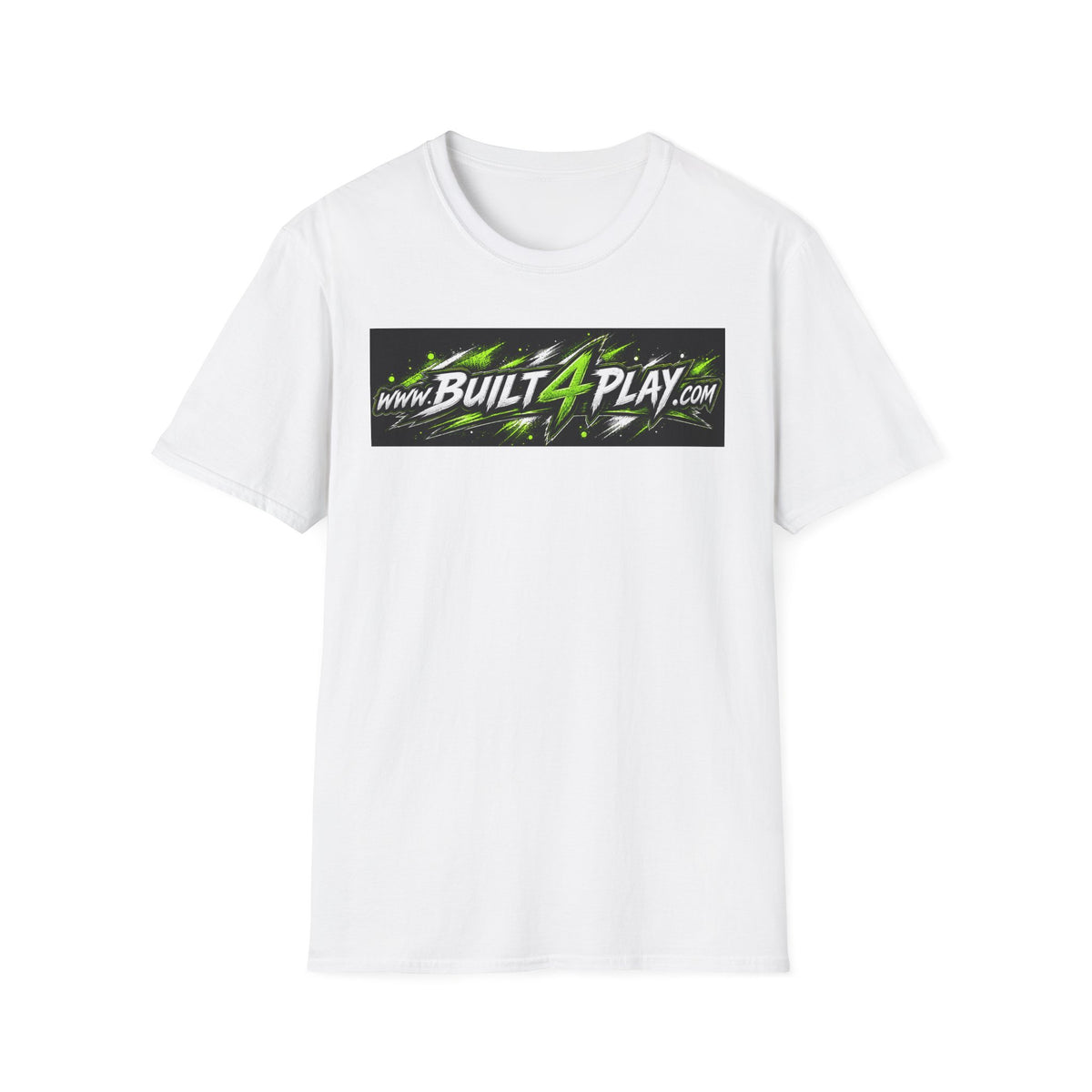 Built4Play Logo T-Shirt — Neon Green Gaming & Motorsports Graphic Tee