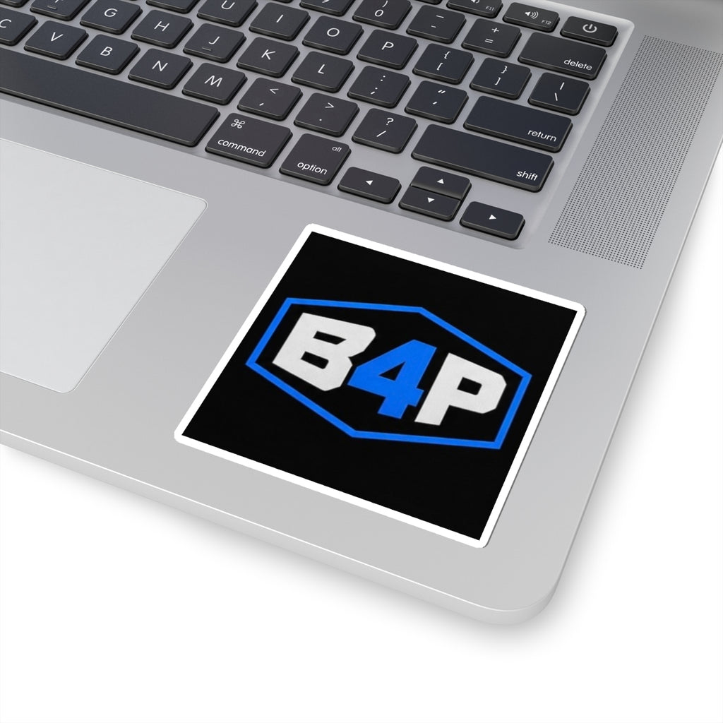 B4P Blue Logo Kiss-Cut Sticker — Durable Laptop & Skateboard Decal