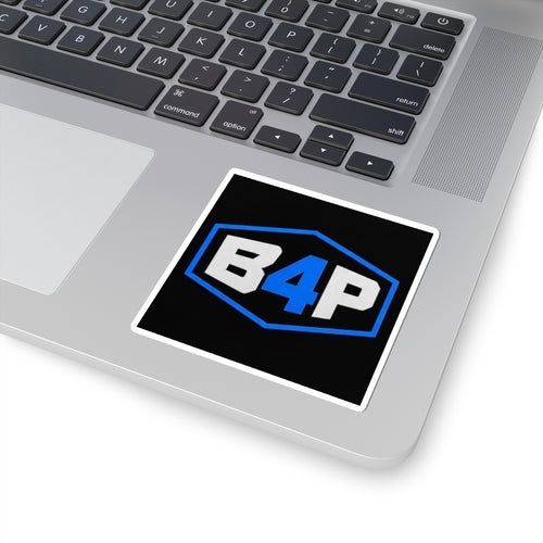 B4P Blue Logo Kiss-Cut Sticker — Durable Laptop & Skateboard Decal