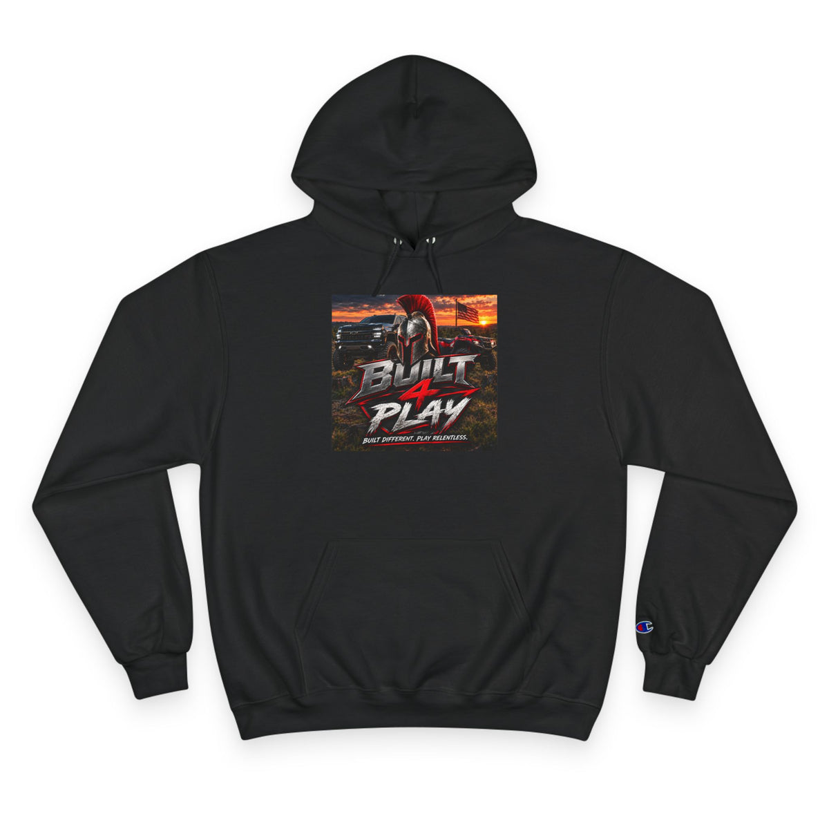 Champion Hoodie — 'Built 4 Play' Racing Graphic Pullover