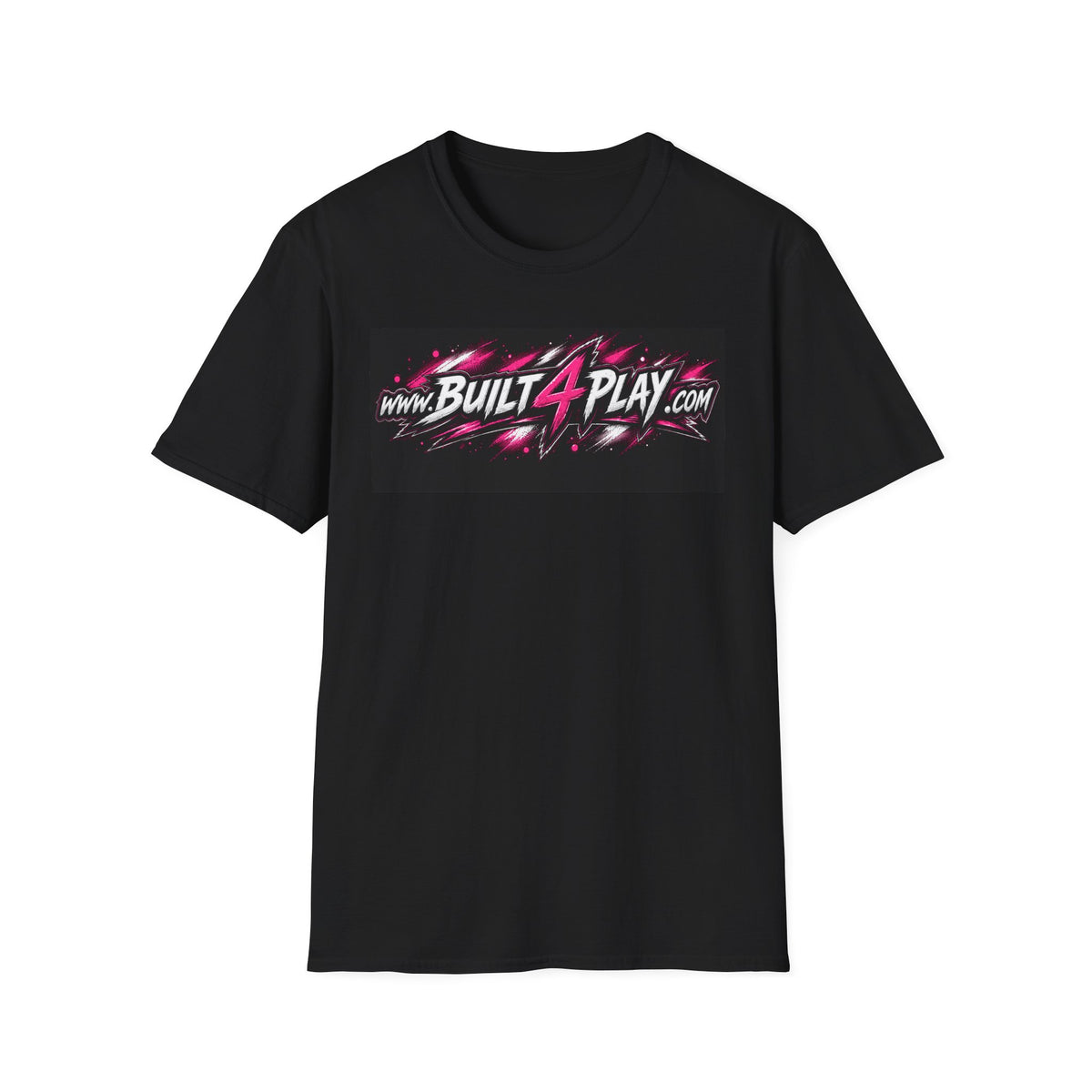 Built4Play Logo T-Shirt — Retro Pink Graphic Tee
