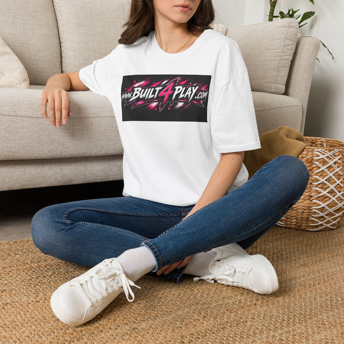 Built4Play Logo T-Shirt — Retro Pink Graphic Tee