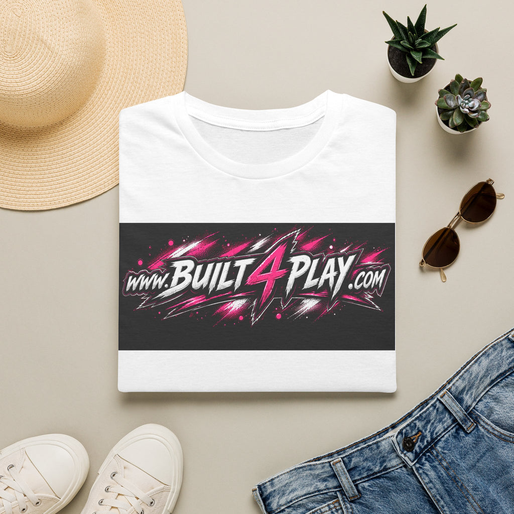 Built4Play Logo T-Shirt — Retro Pink Graphic Tee