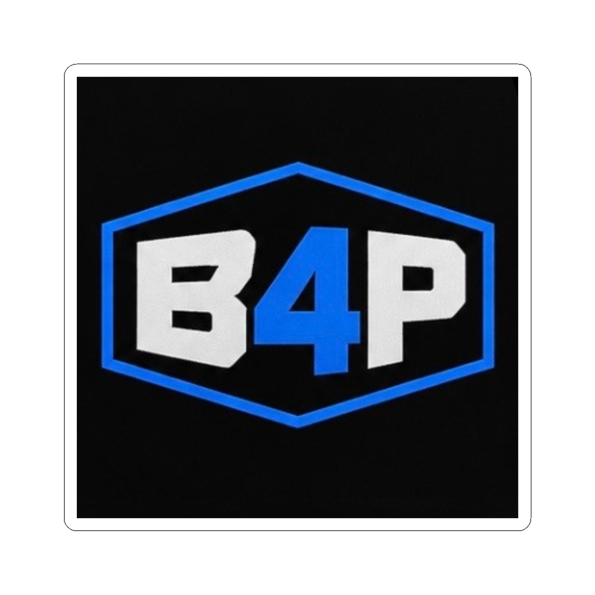 B4P Blue Logo Kiss-Cut Sticker — Durable Laptop & Skateboard Decal