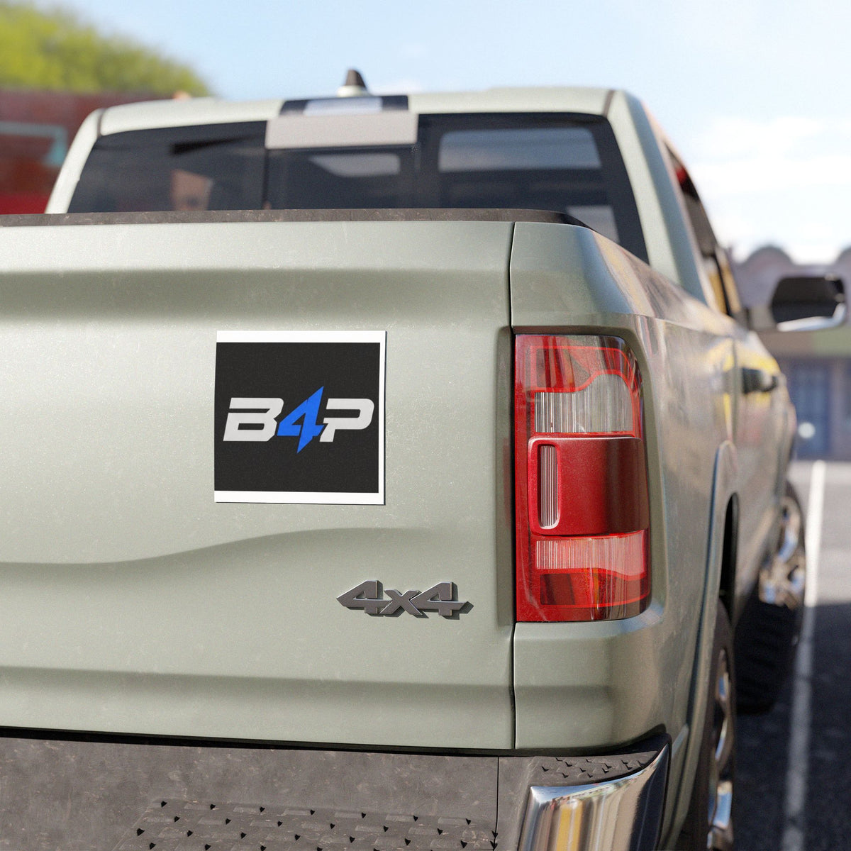 B4P Logo Car Magnet — Blue Lightning Decal for Trucks & Cars