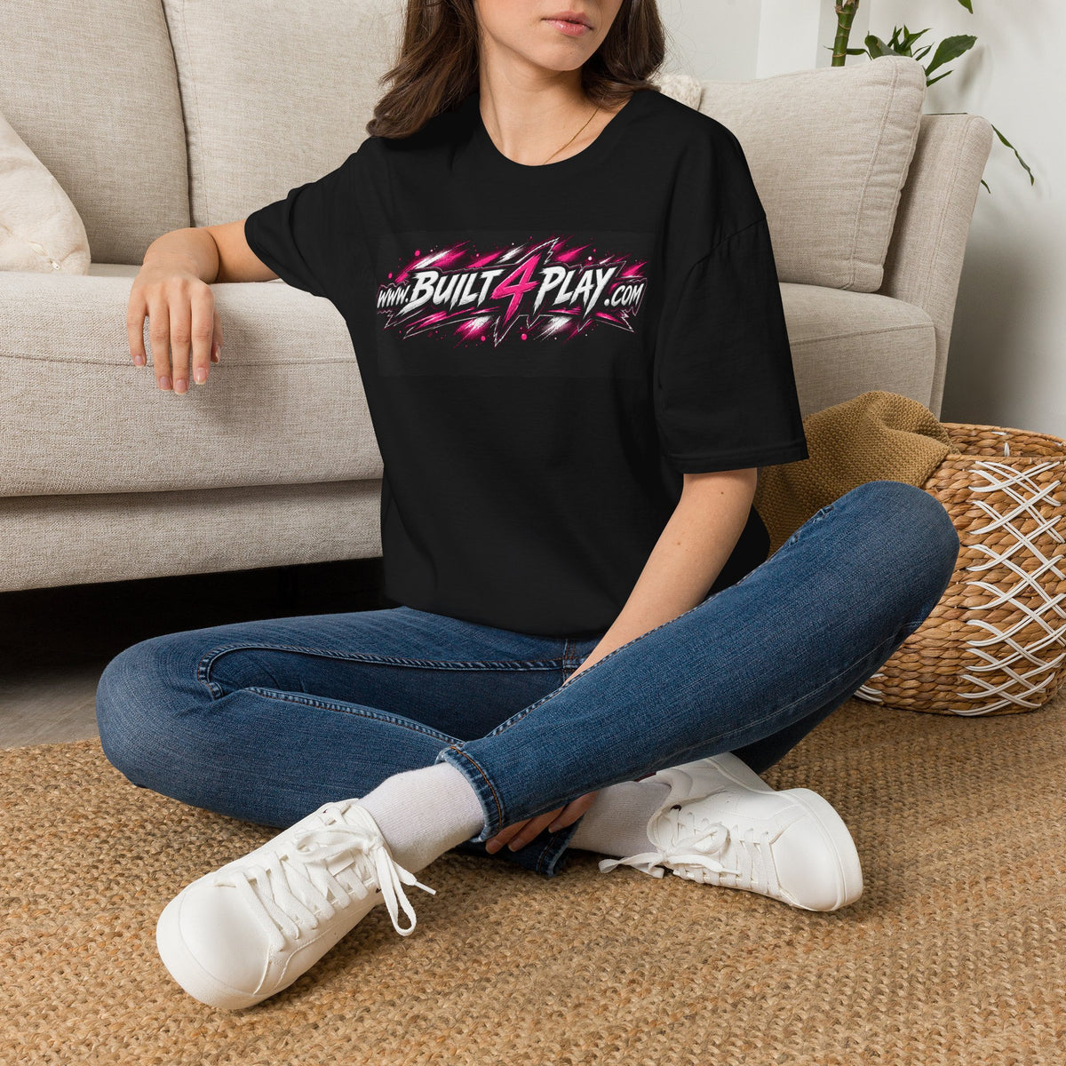 Built4Play Logo T-Shirt — Retro Pink Graphic Tee